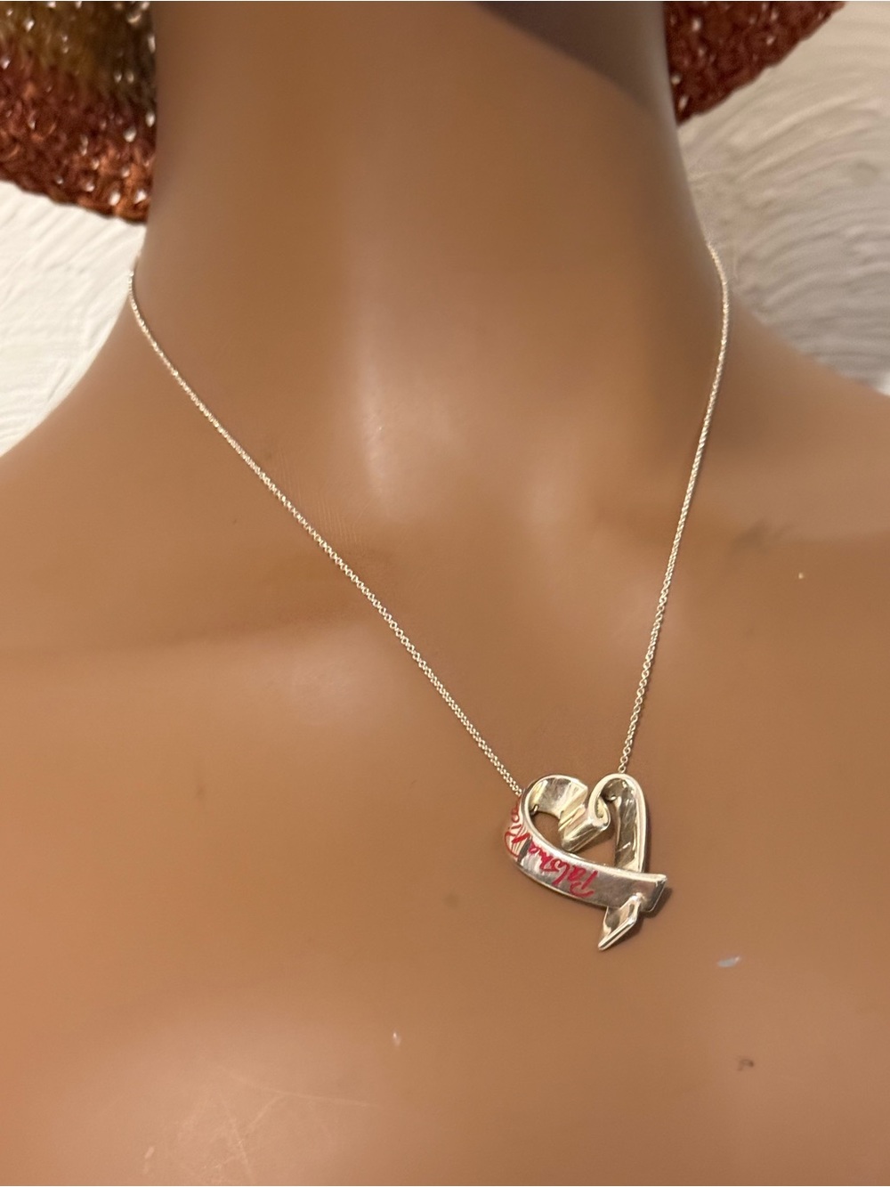 Tiffany & Co. Paloma Picasso Red Script Necklace - Picture 9 of 10